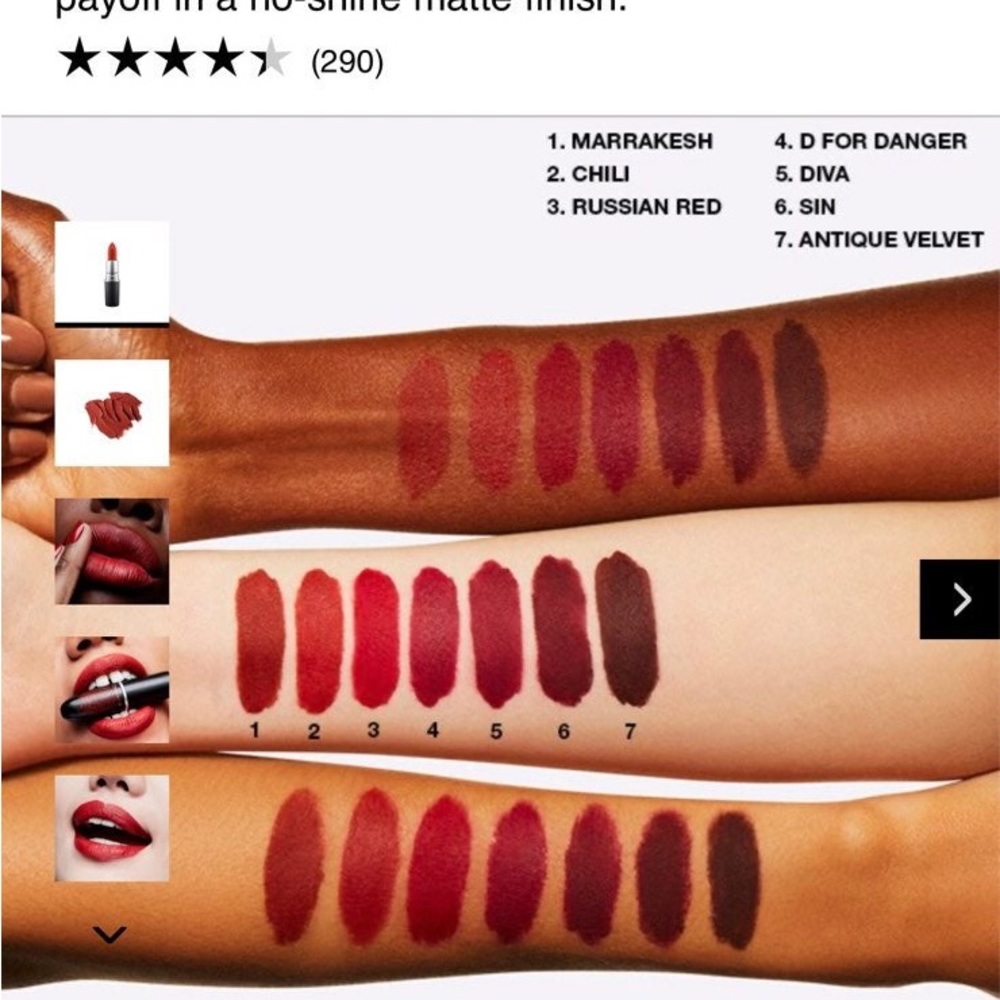 (LGSF) MAC Matte Lipstick #602 Chili, No Shine Long Wearing Warm Brick Red .10oz - Picture 7 of 9